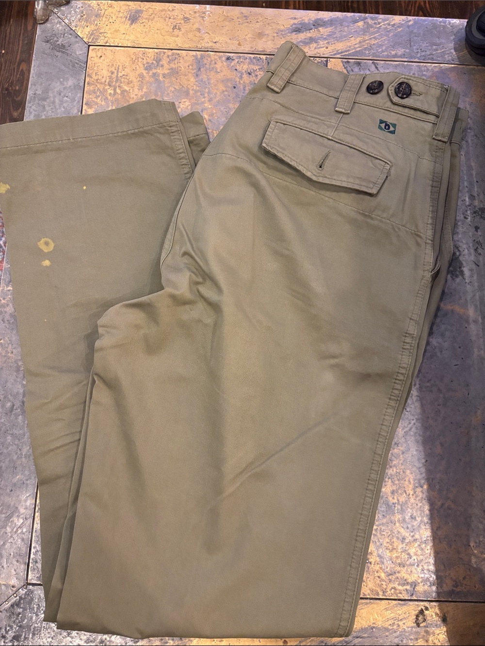 Drakes Olive Chino Pants